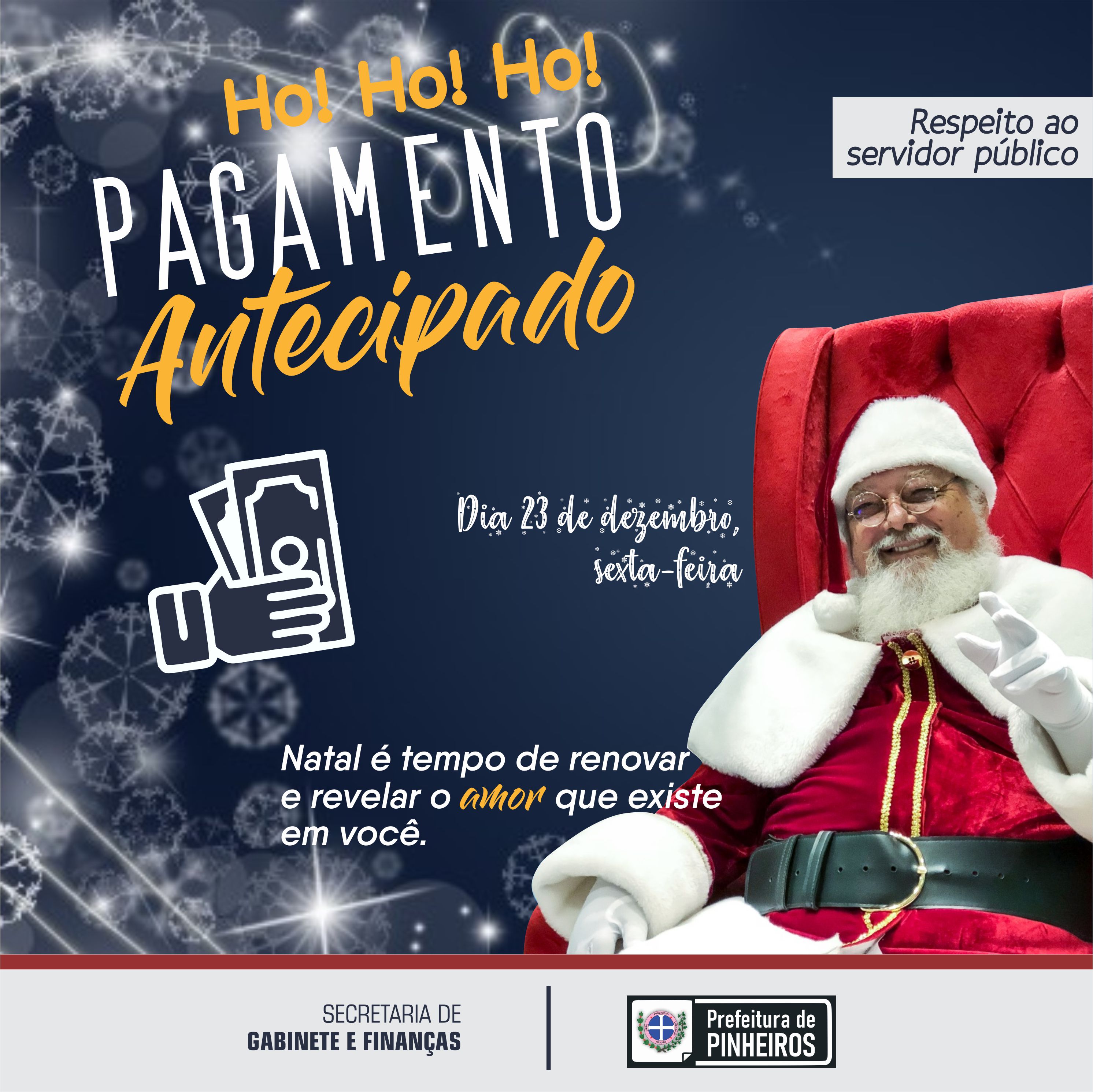 ANTES DO NATAL: PREFEITURA ANTECIPA PAGAMENTO DE SERVIDORES - PREFEITURA MUNICIPAL DE PINHEIROS - ES ANTES DO NATAL: PREFEITURA ANTECIPA PAGAMENTO DE SERVIDORES - PREFEITURA MUNICIPAL DE PINHEIROS - ES