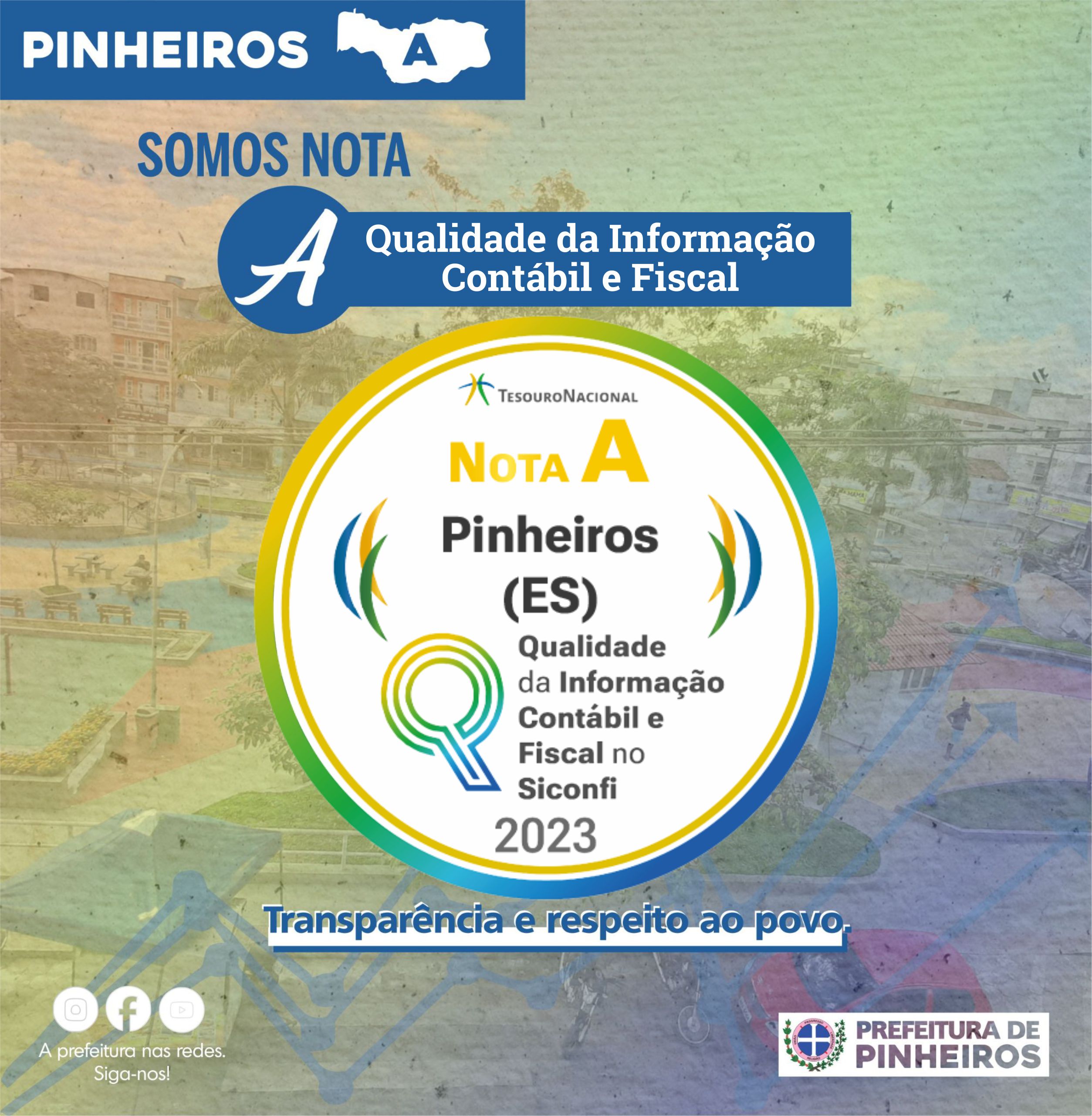 PINHEIROS RECEBE NOTA 