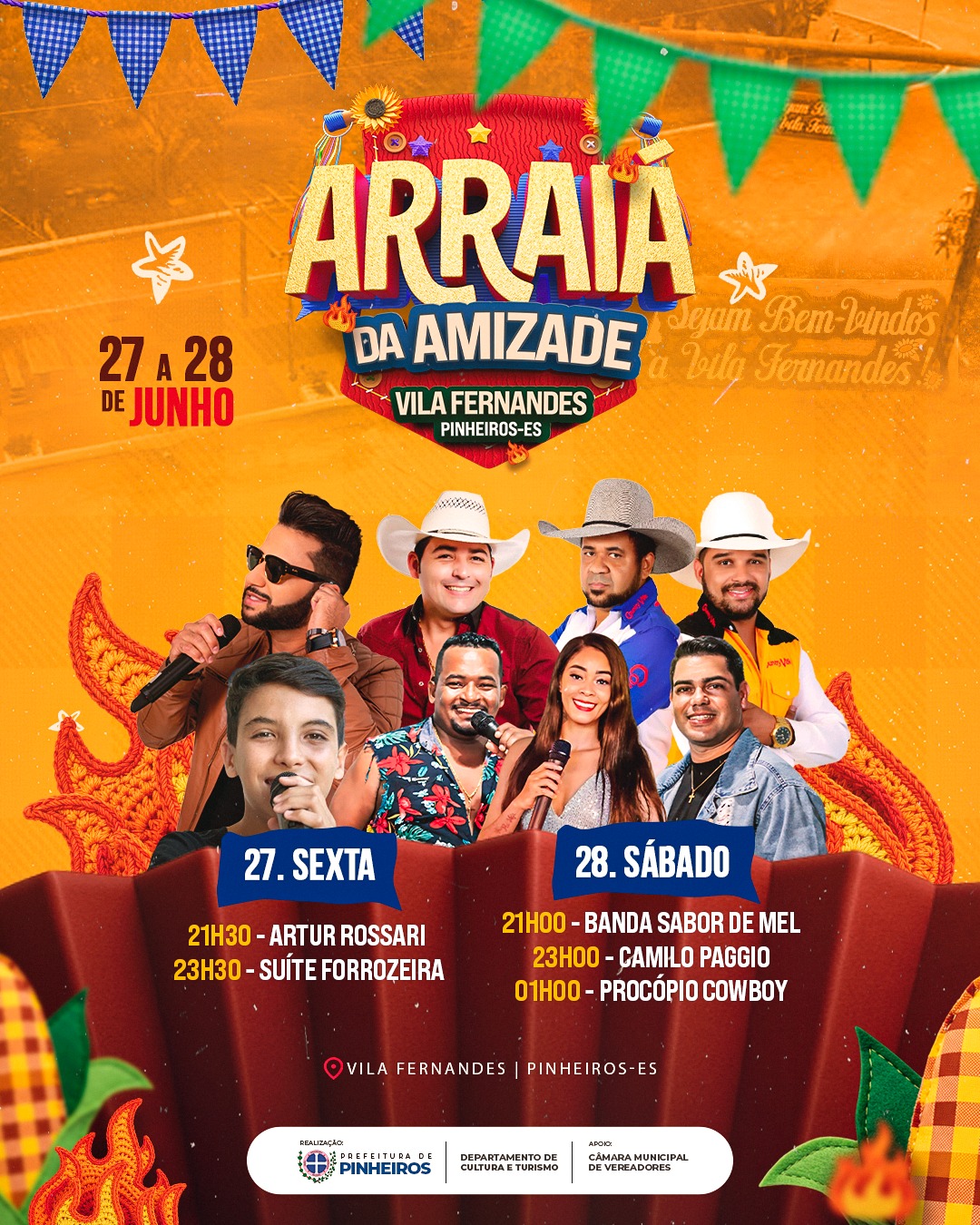 Prefeitura de Pinheiros promove o 4º Arraiá da Amizade em Vila Fernandes
