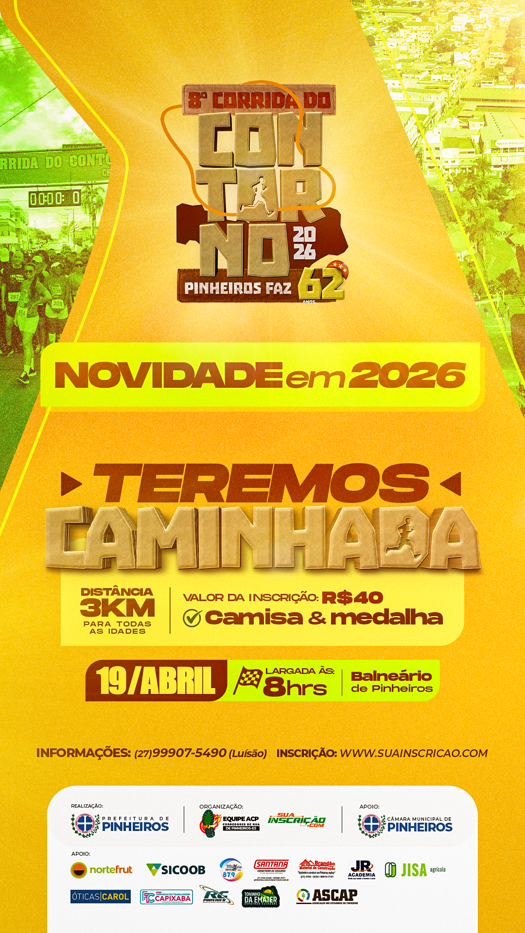 Caminhada do Contorno estreia em abril durante programação da 8ª Corrida do Contorno