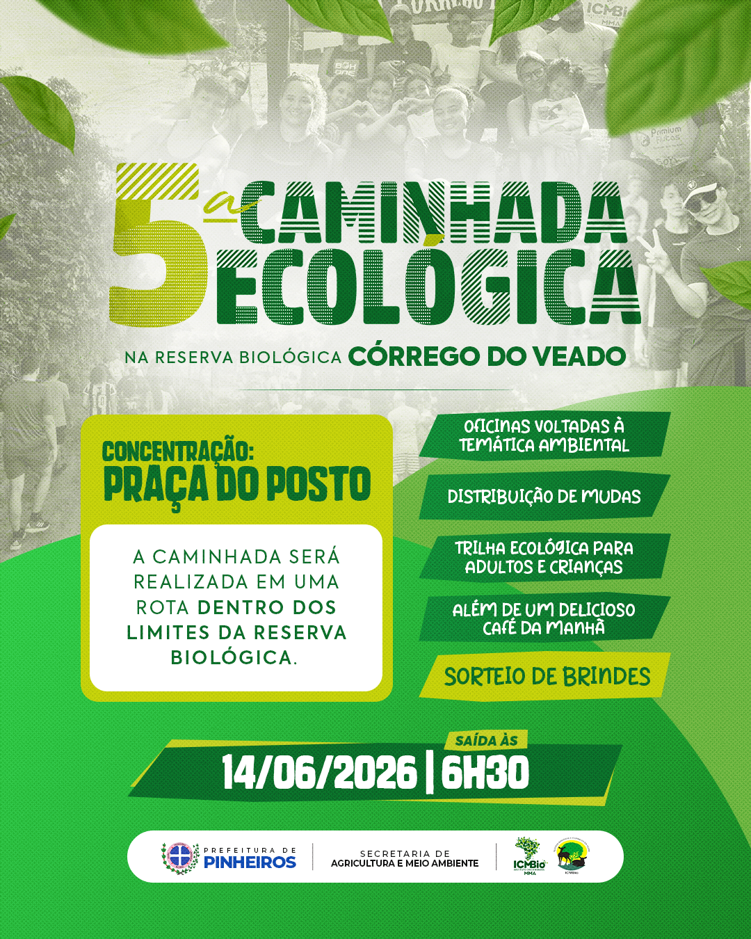 Mais de 500 pessoas já garantiram participação na nossa 5ª Caminhada Ecológica!