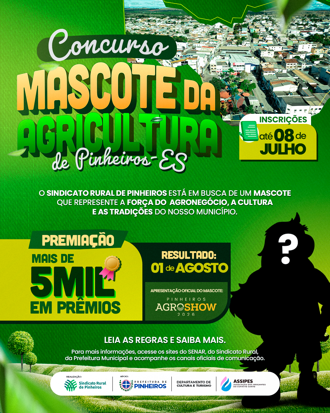 Pinheiros lança concurso para escolha do mascote oficial da Agricultura do Municipio 