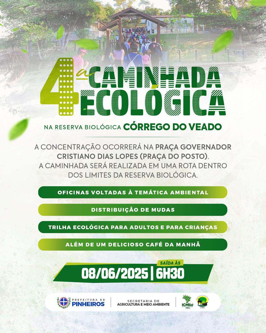 Pinheiros abre inscrições para a 4ª Caminhada Ecológica na Reserva Córrego do Veado