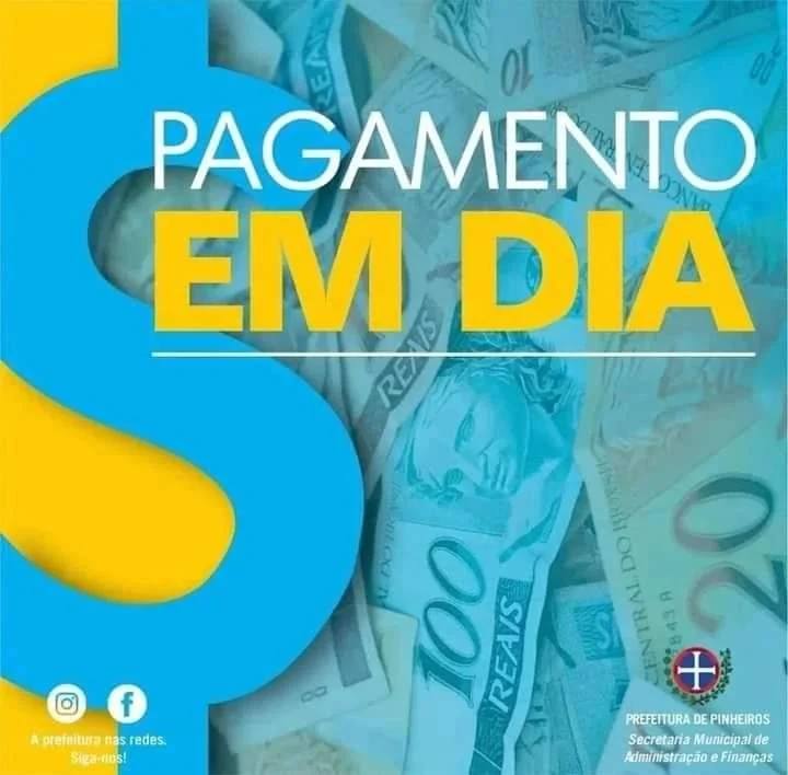 PREFEITURA DE PINHEIROS EFETUA PAGAMENTO DE SERVIDORES NA PRÓXIMA SEXTA-FEIRA (28)