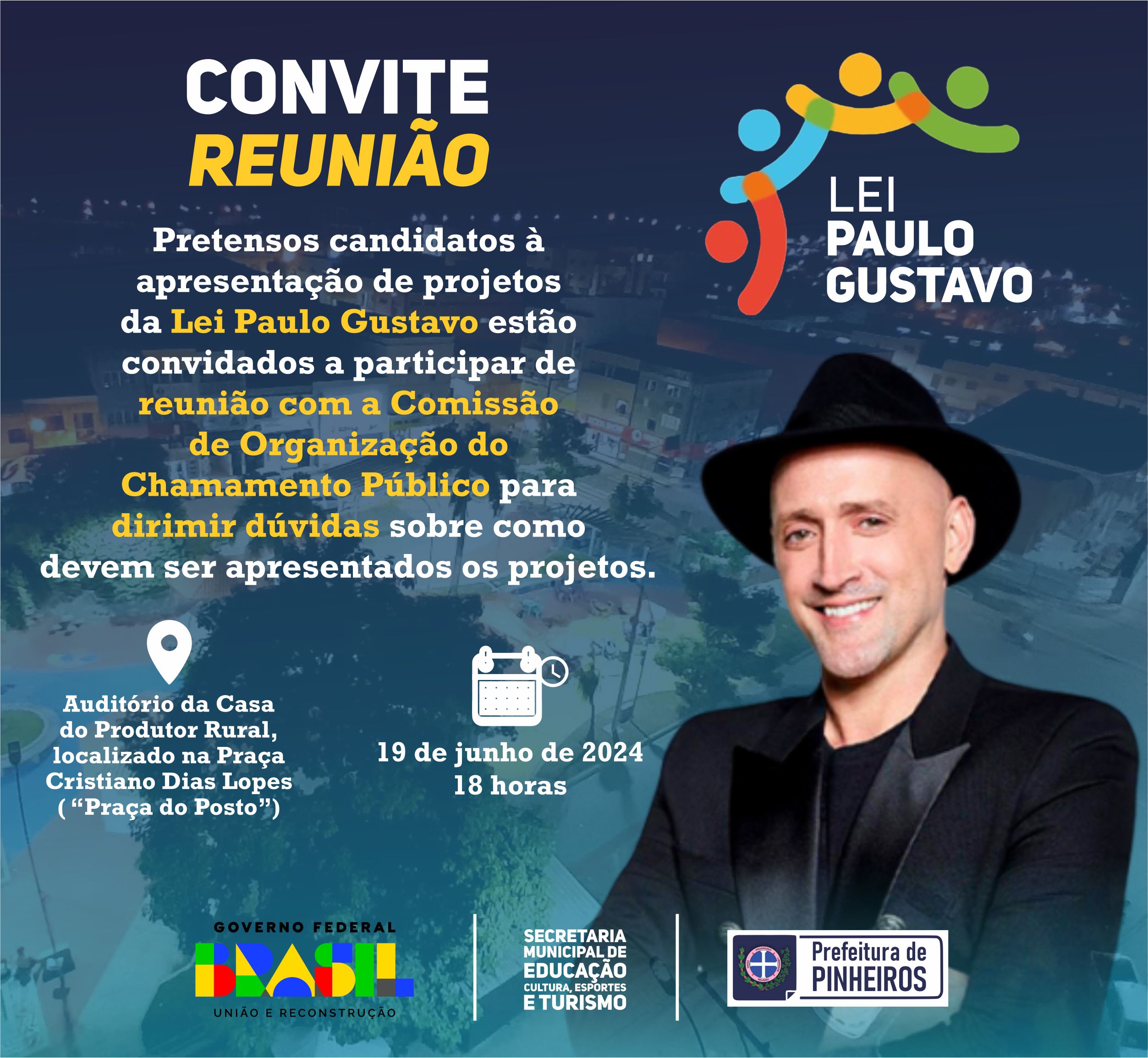 LEI PAULO GUSTAVO | CONVITE - REUNIÃO