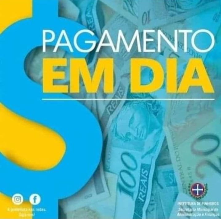 PREFEITURA DE PINHEIROS EFETUA PAGAMENTO DE SERVIDORES NA PRÓXIMA QUINTA-FEIRA (31)