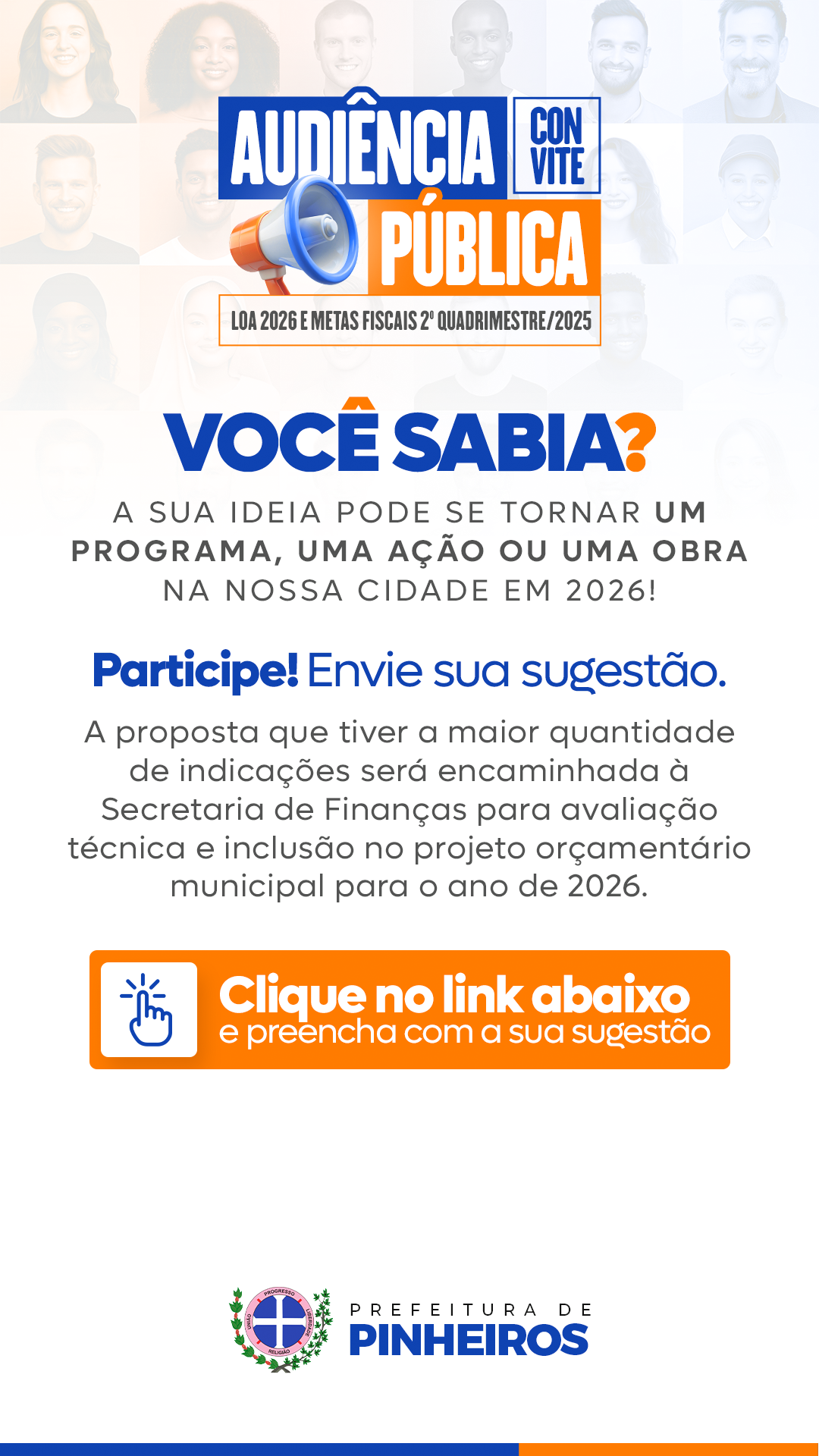 Prefeitura de Pinheiros realiza Audiência Pública sobre LOA 2026 e metas fiscais do 2º quadrimestre de 2025