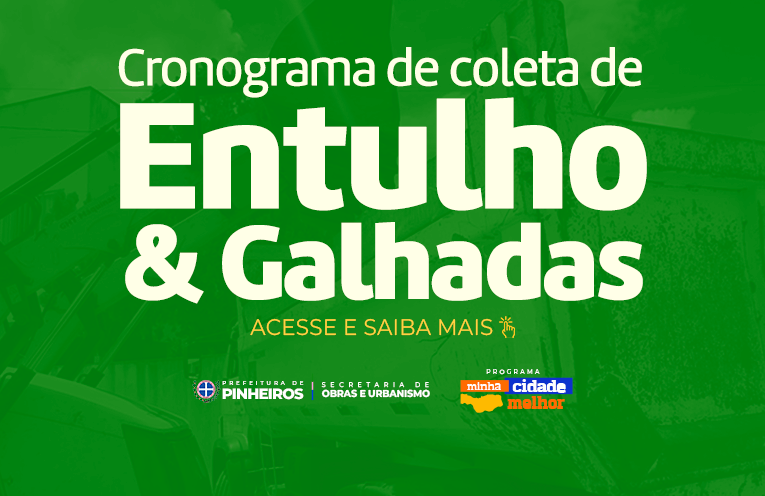 Prefeitura de Pinheiros lança novo cronograma de coleta de entulho