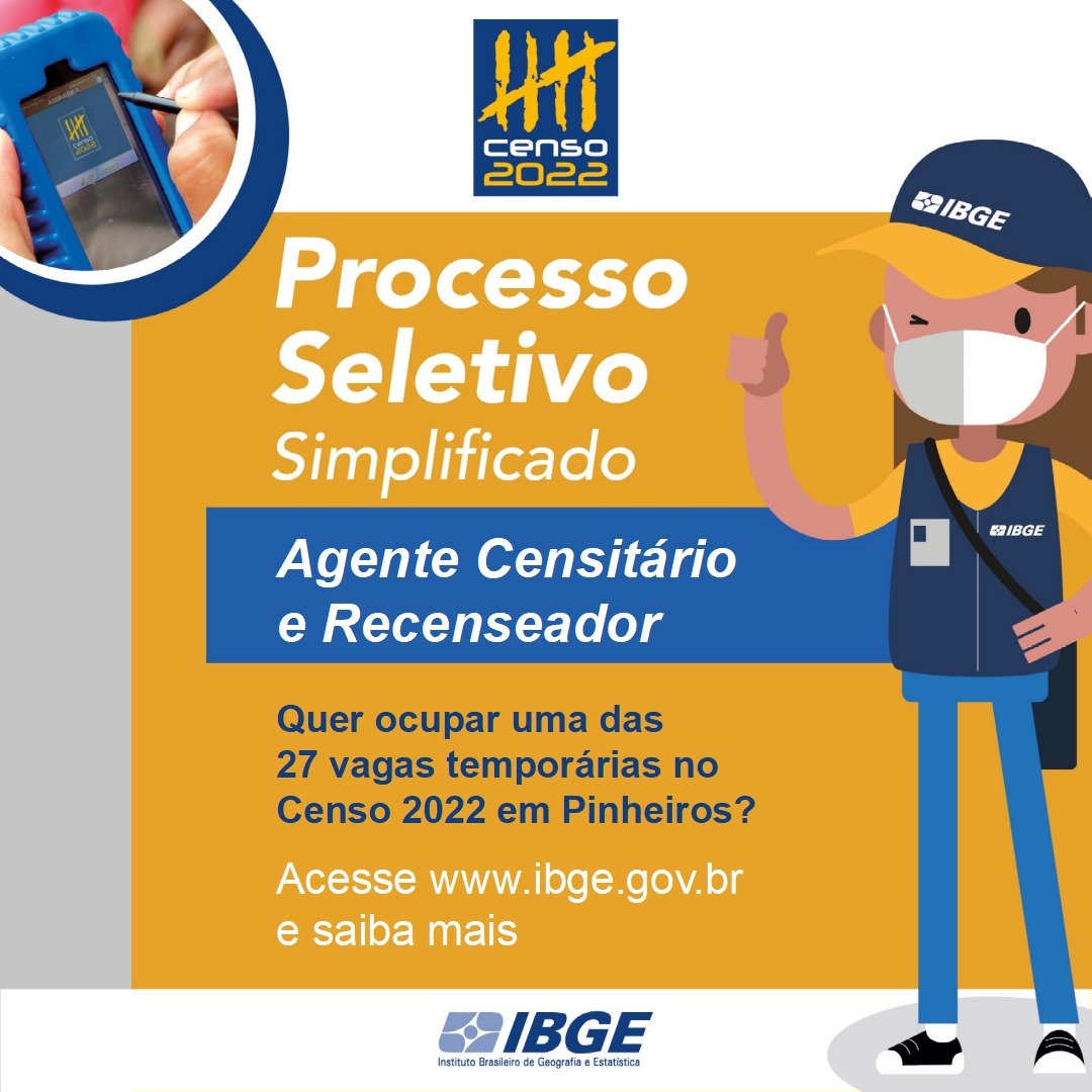 ÚLTIMA SEMANA DE INSCRIÇÕES PARA O PROCESSO SELETIVO DO CENSO 2022