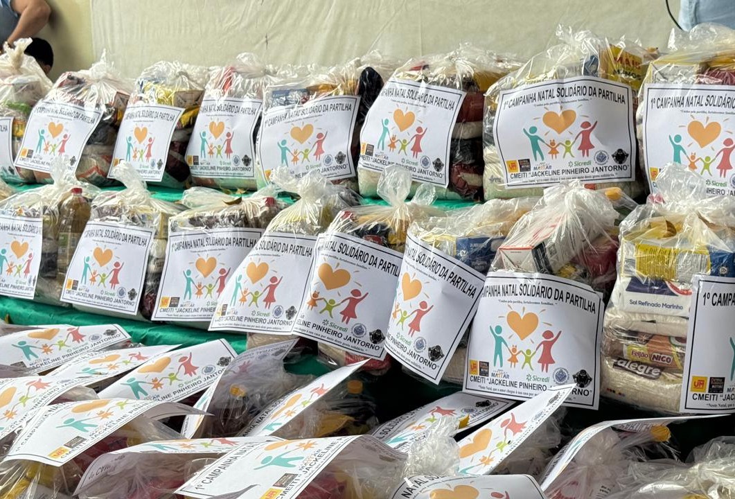 1ª Campanha Natal Solidário da Partilha beneficia 110 famílias da Escola Jackeline Jantorno