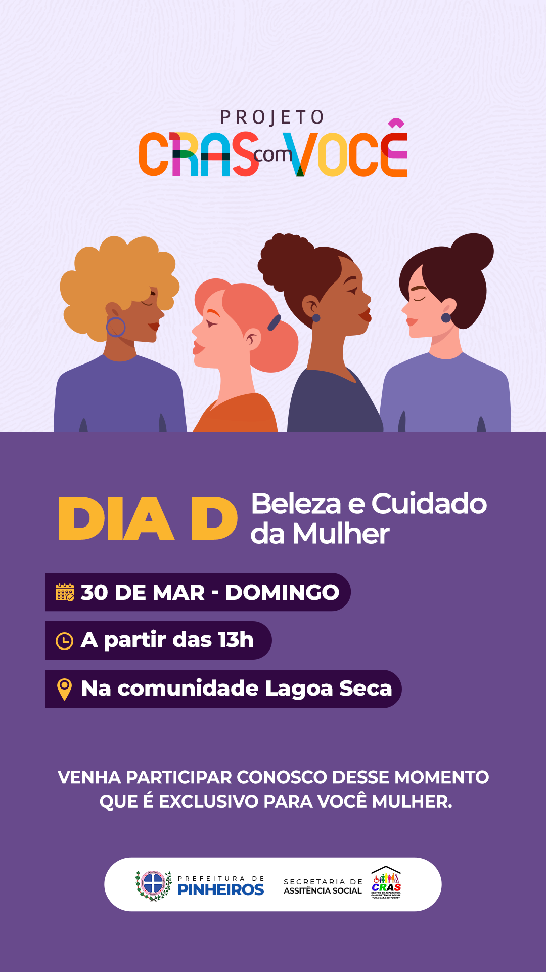 Pinheiros encerra Mês da Mulher com dia especial de beleza e cuidado