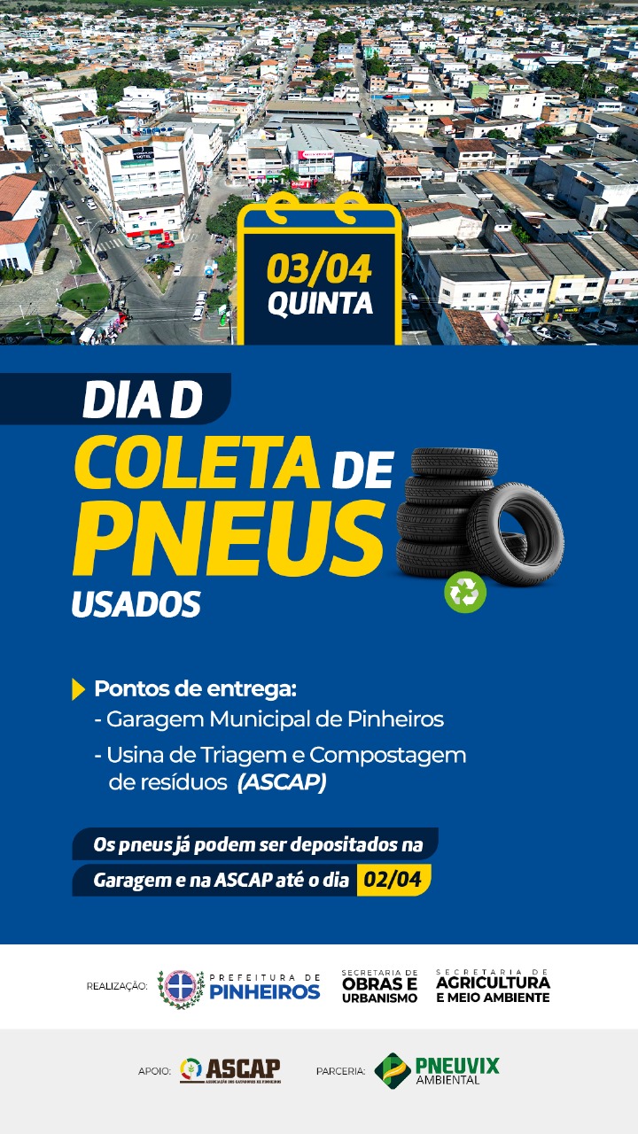 Pinheiros lança campanha para descarte correto de pneus usados