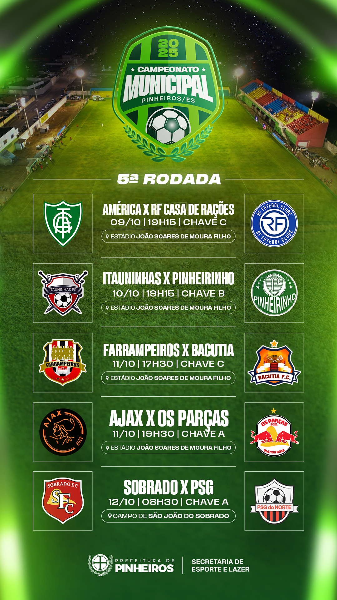 RF Futebol Clube estreia com vitória na quinta rodada do Campeonato Municipal