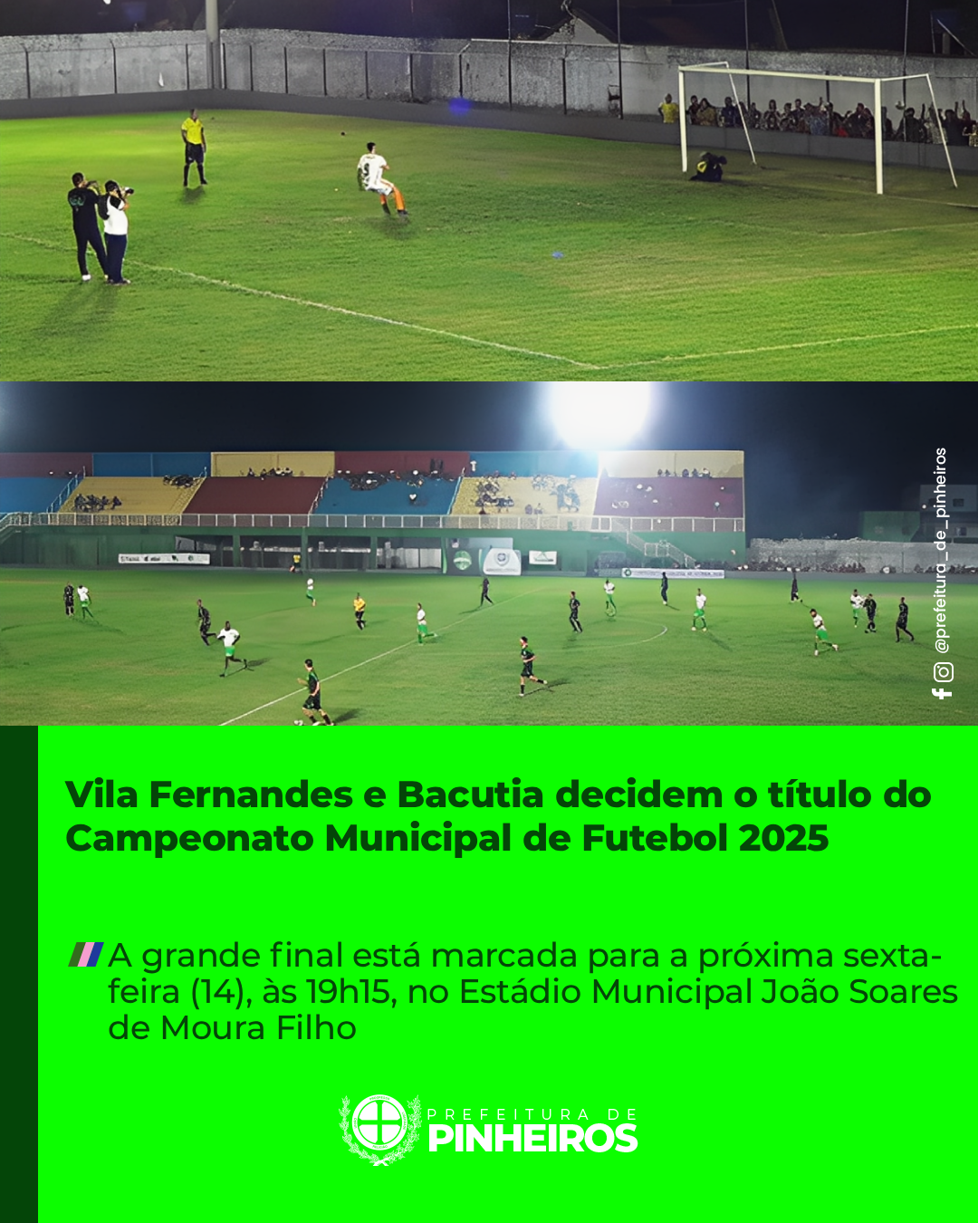 Vila Fernandes e Bacutia decidem o título do Campeonato Municipal de Futebol 2025