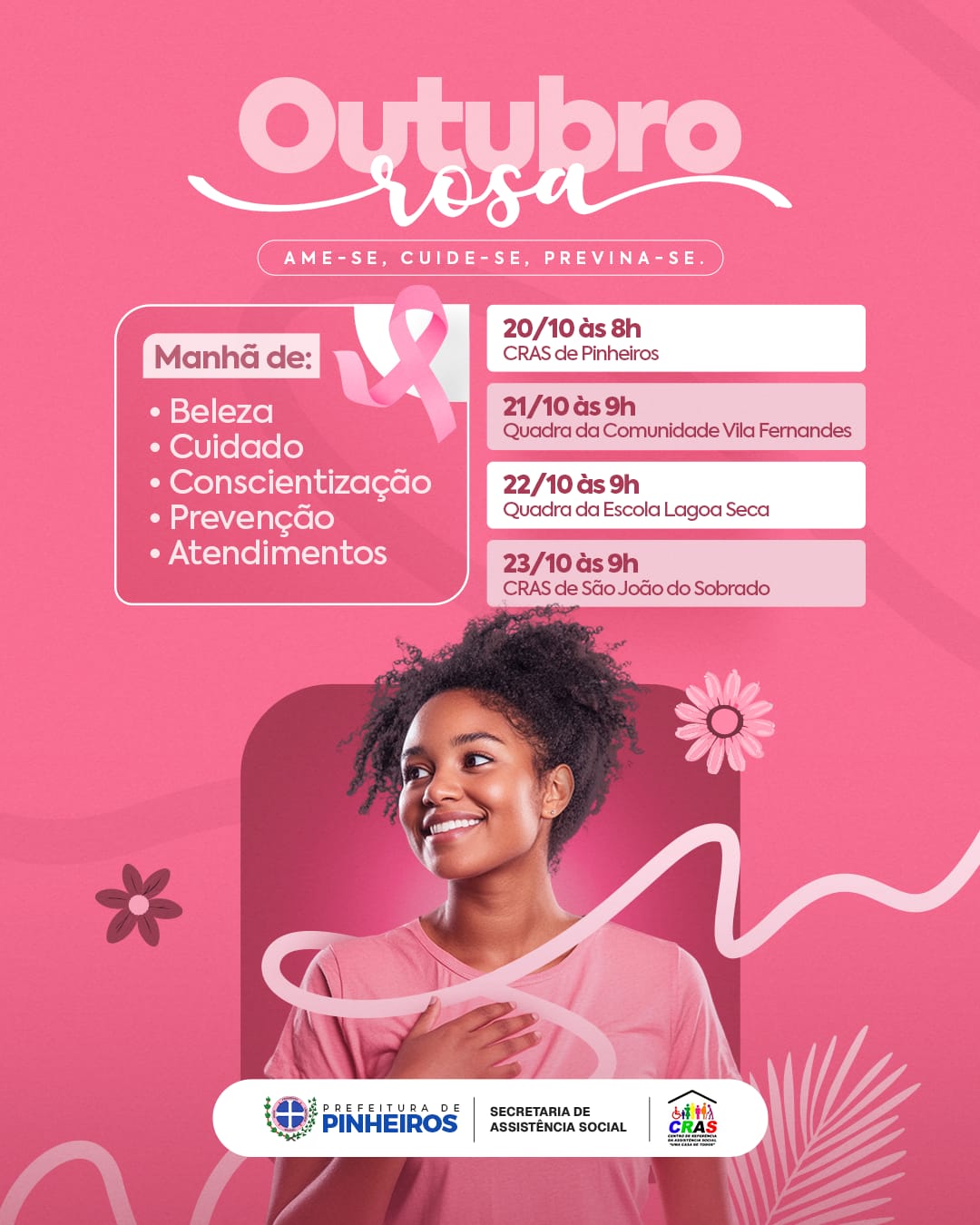 Prefeitura promove Semana de Conscientização dentro da campanha Outubro Rosa