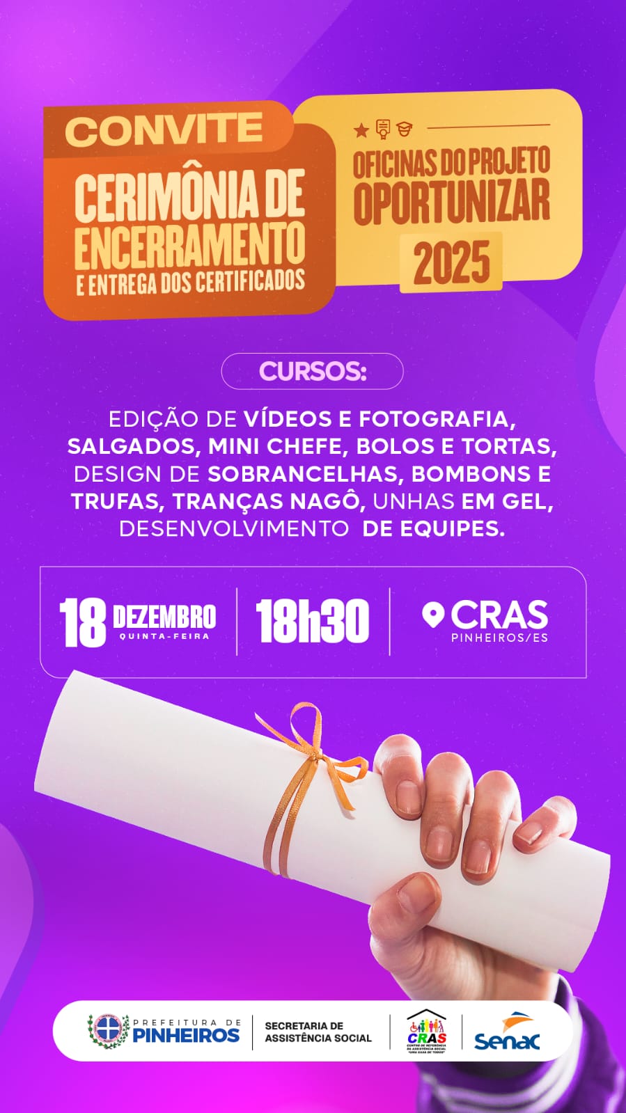 Projeto Oportunizar forma novos profissionais em Pinheiros