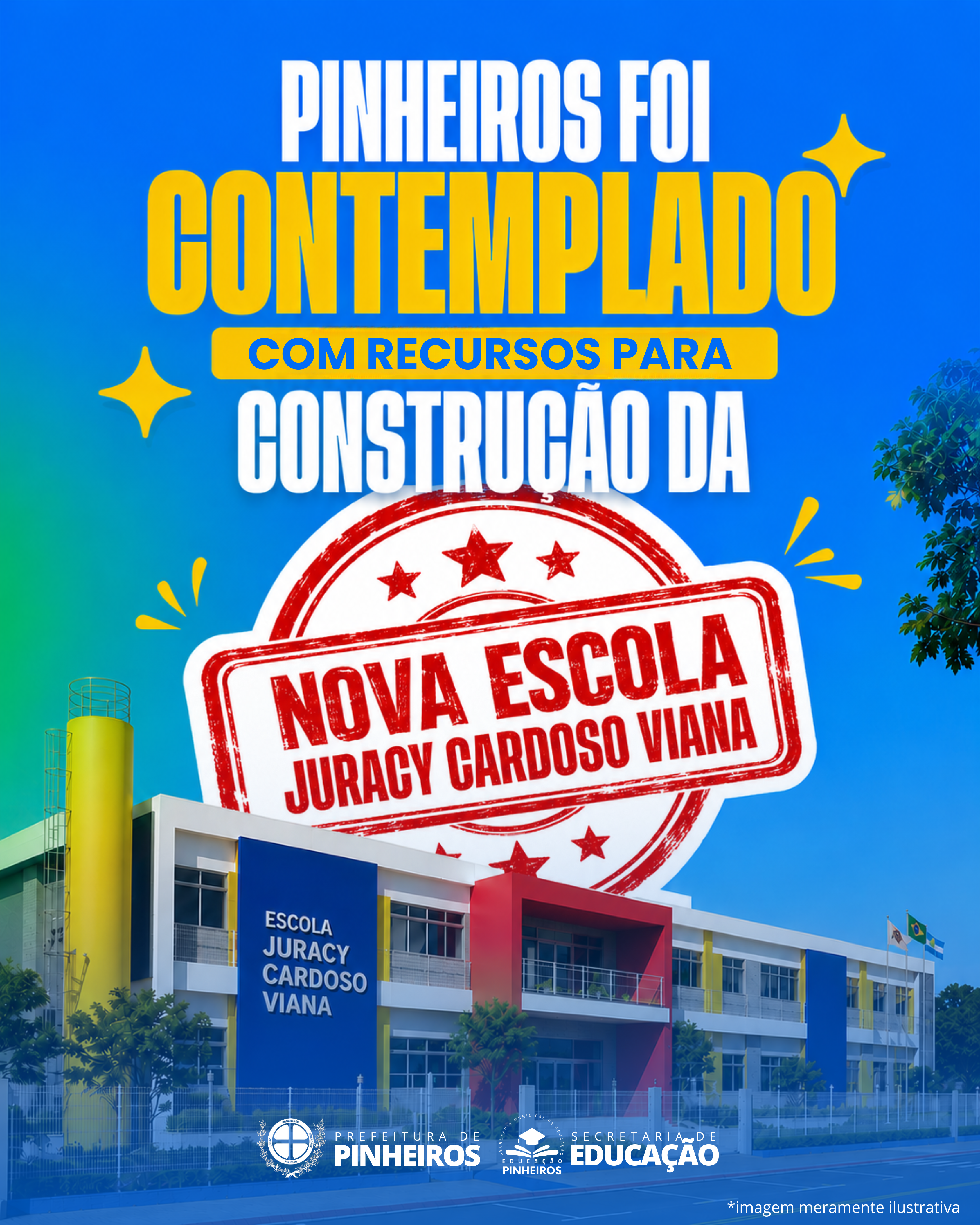 Pinheiros conquista R$ 4 milhões para construção da nova Escola Juracy Cardoso Viana