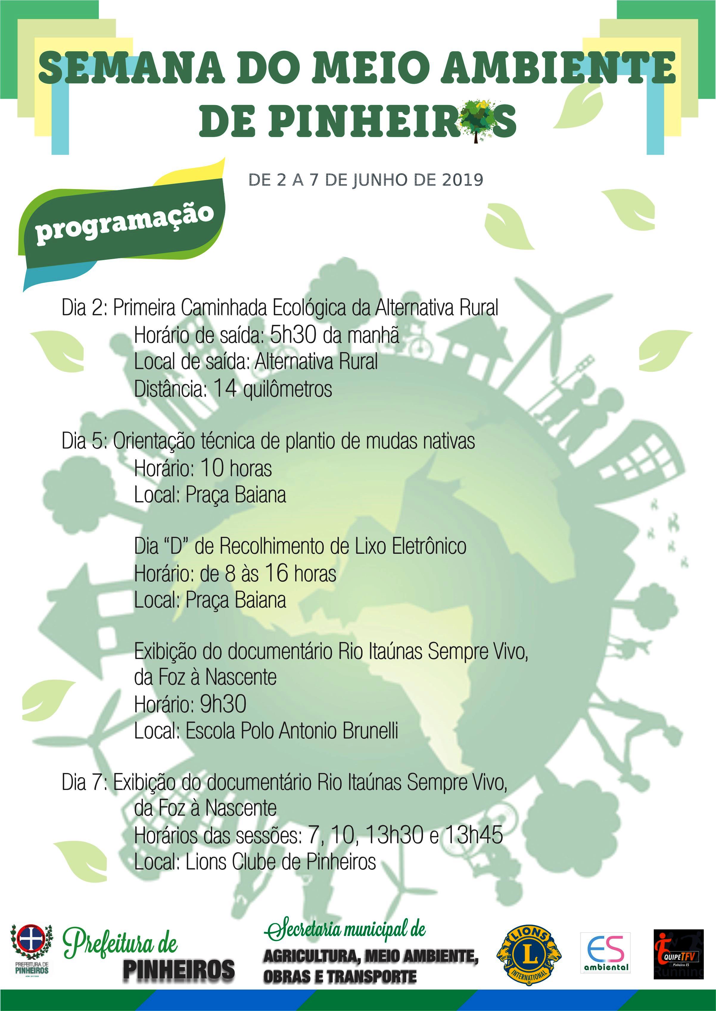Com programação diversificada, Semana do Meio Ambiente de Pinheiros terá caminhada e recolhimento de lixo eletrônico
