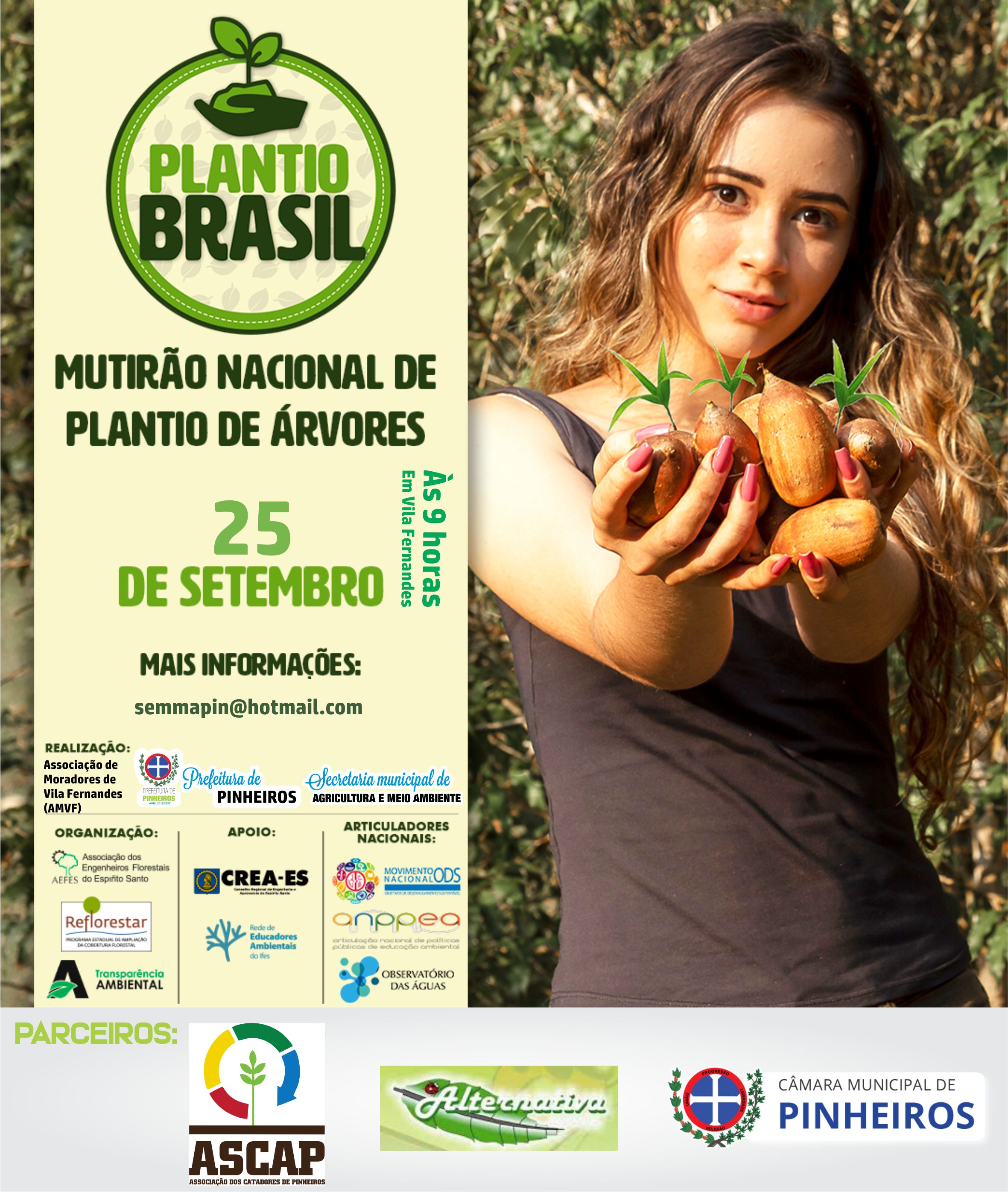 Pinheiros adere a mutirão nacional de plantio de árvores
