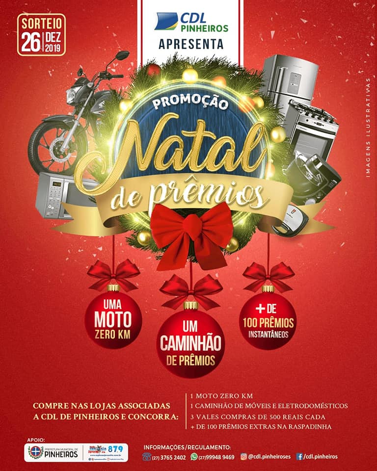 Caminhão de prêmios, moto, vales-compra: CDL vai premiar quem comprar no comércio local
